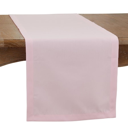 Saro 16 x 120 in. Casual Design Everyday Oblong Table Runner, Pink 321.P16120B